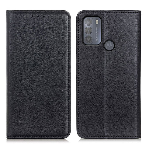 Custodia Portafoglio In Pelle Cover con Supporto N01P per Motorola Moto G50 Nero