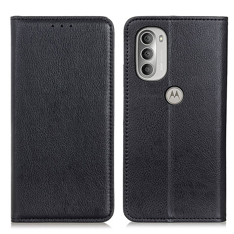 Custodia Portafoglio In Pelle Cover con Supporto N01P per Motorola Moto G51 5G Nero