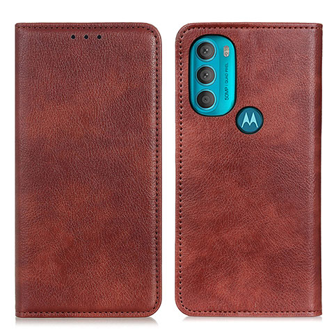 Custodia Portafoglio In Pelle Cover con Supporto N01P per Motorola Moto G71 5G Marrone