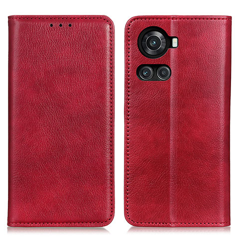 Custodia Portafoglio In Pelle Cover con Supporto N01P per OnePlus 10R 5G Rosso