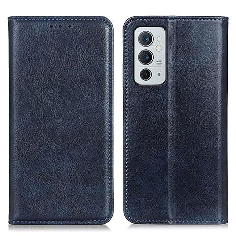 Custodia Portafoglio In Pelle Cover con Supporto N01P per OnePlus 9RT 5G Blu