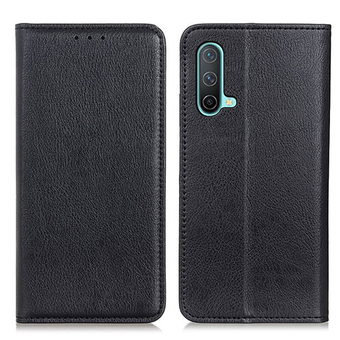 Custodia Portafoglio In Pelle Cover con Supporto N01P per OnePlus Nord CE 5G Nero