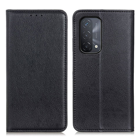 Custodia Portafoglio In Pelle Cover con Supporto N01P per Oppo A74 5G Nero