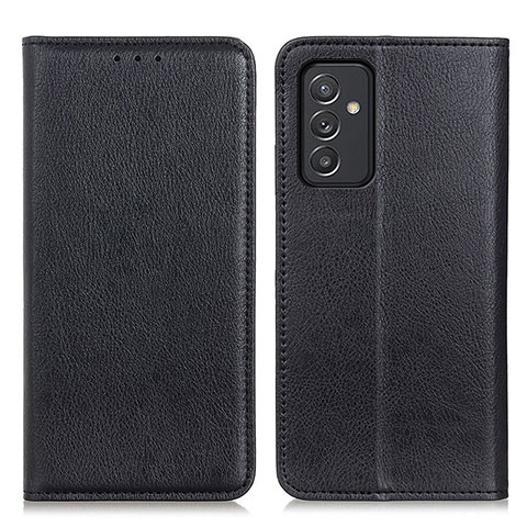 Custodia Portafoglio In Pelle Cover con Supporto N01P per Samsung Galaxy A05s Nero