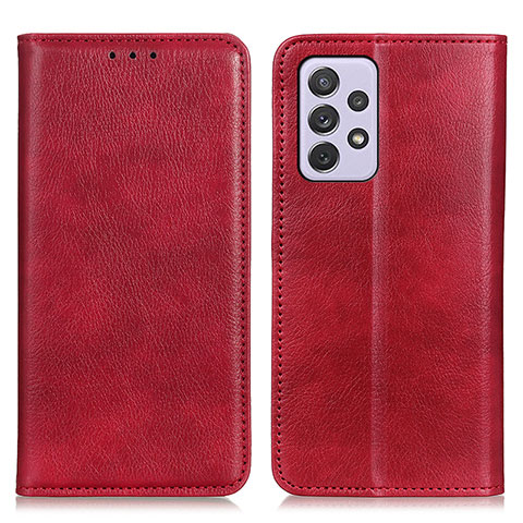 Custodia Portafoglio In Pelle Cover con Supporto N01P per Samsung Galaxy A73 5G Rosso