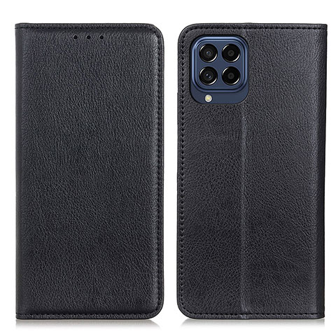 Custodia Portafoglio In Pelle Cover con Supporto N01P per Samsung Galaxy M53 5G Nero