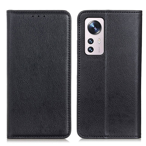 Custodia Portafoglio In Pelle Cover con Supporto N01P per Xiaomi Mi 12 Pro 5G Nero