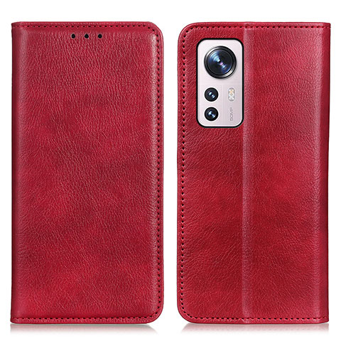 Custodia Portafoglio In Pelle Cover con Supporto N01P per Xiaomi Mi 12X 5G Rosso