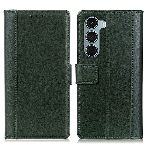 Custodia Portafoglio In Pelle Cover con Supporto N02P per Motorola Moto Edge S30 5G Verde