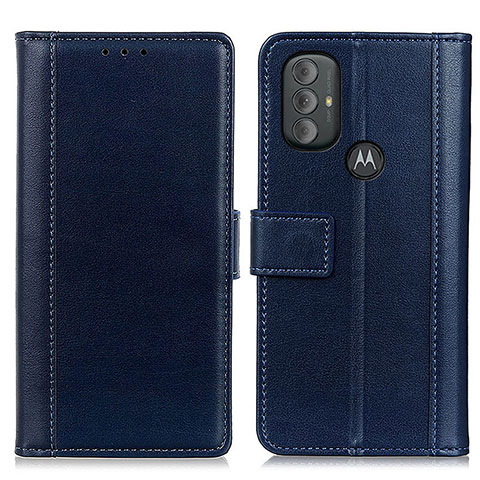 Custodia Portafoglio In Pelle Cover con Supporto N02P per Motorola Moto G Play (2023) Blu