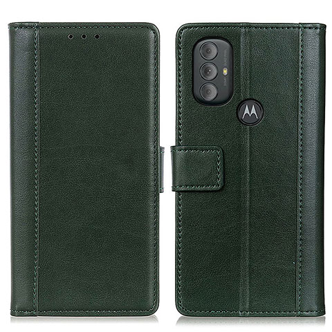 Custodia Portafoglio In Pelle Cover con Supporto N02P per Motorola Moto G Play Gen 2 Verde