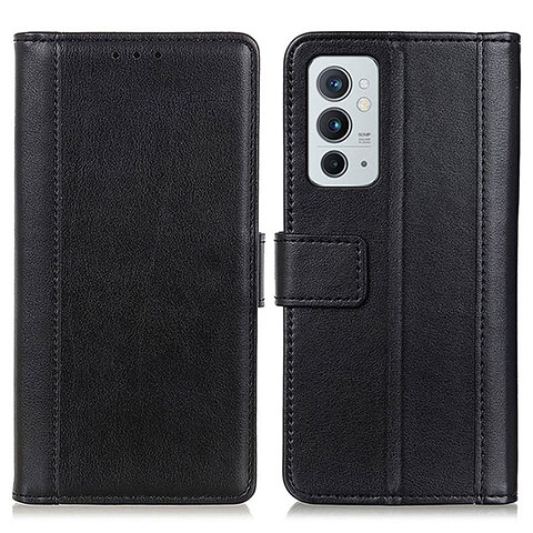 Custodia Portafoglio In Pelle Cover con Supporto N02P per OnePlus 9RT 5G Nero