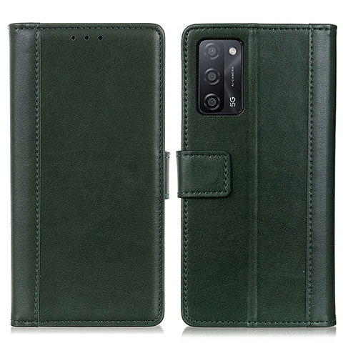 Custodia Portafoglio In Pelle Cover con Supporto N02P per Oppo A53s 5G Verde