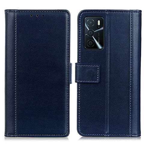 Custodia Portafoglio In Pelle Cover con Supporto N02P per Oppo A54s Blu