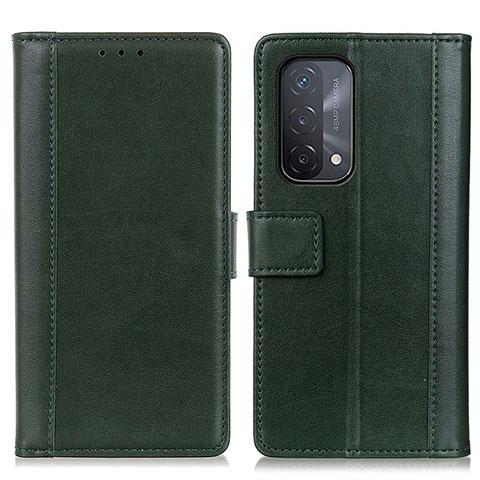 Custodia Portafoglio In Pelle Cover con Supporto N02P per Oppo A74 5G Verde