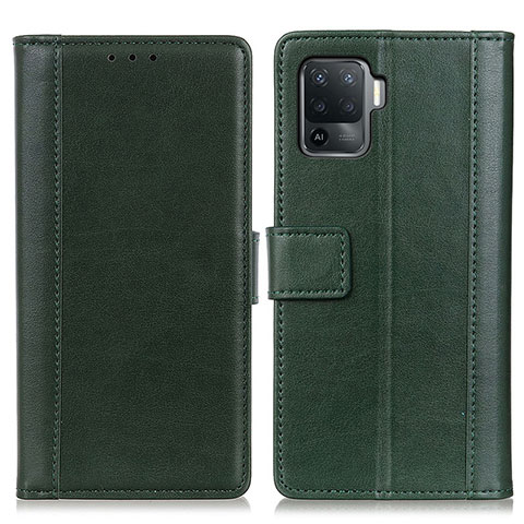 Custodia Portafoglio In Pelle Cover con Supporto N02P per Oppo A94 4G Verde