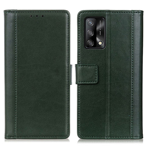 Custodia Portafoglio In Pelle Cover con Supporto N02P per Oppo A95 4G Verde