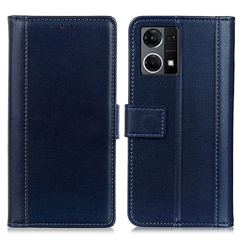 Custodia Portafoglio In Pelle Cover con Supporto N02P per Oppo F21s Pro 4G Blu