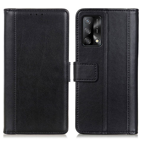 Custodia Portafoglio In Pelle Cover con Supporto N02P per Oppo Reno6 Lite Nero