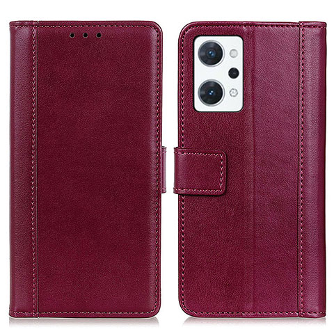 Custodia Portafoglio In Pelle Cover con Supporto N02P per Oppo Reno7 A Rosso