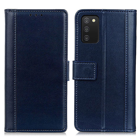 Custodia Portafoglio In Pelle Cover con Supporto N02P per Samsung Galaxy F02S SM-E025F Blu