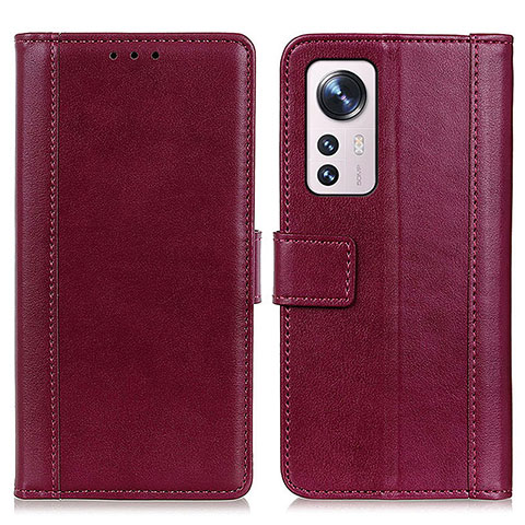 Custodia Portafoglio In Pelle Cover con Supporto N02P per Xiaomi Mi 12 Lite 5G Rosso