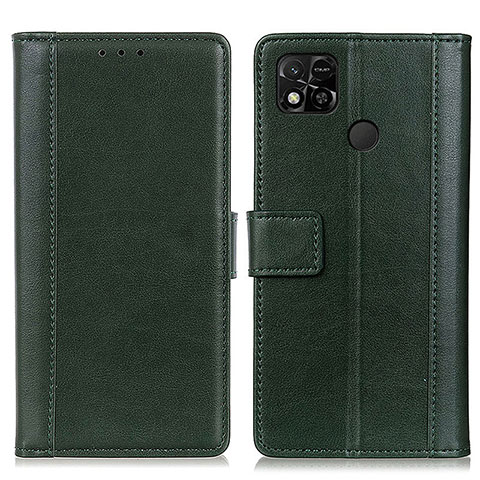 Custodia Portafoglio In Pelle Cover con Supporto N02P per Xiaomi POCO C31 Verde