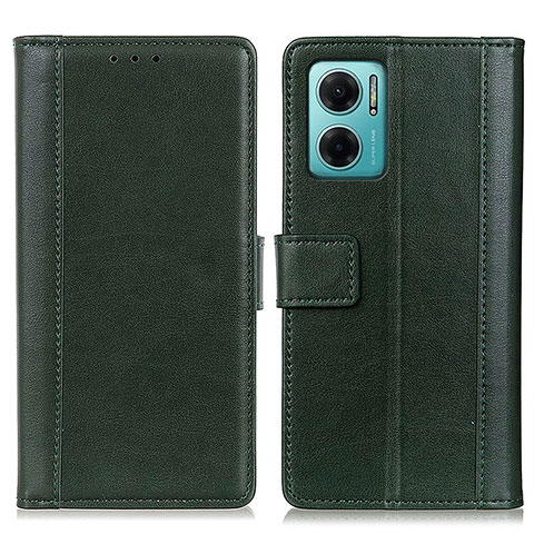 Custodia Portafoglio In Pelle Cover con Supporto N02P per Xiaomi Redmi 11 Prime 5G Verde