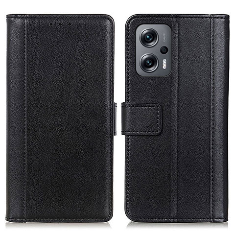 Custodia Portafoglio In Pelle Cover con Supporto N02P per Xiaomi Redmi K50i 5G Nero