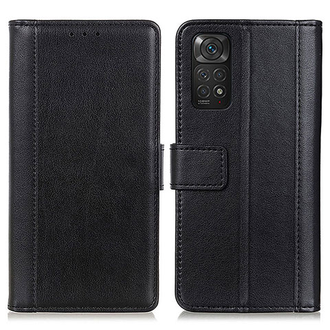 Custodia Portafoglio In Pelle Cover con Supporto N02P per Xiaomi Redmi Note 11 4G (2022) Nero