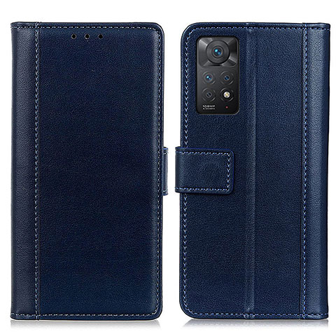 Custodia Portafoglio In Pelle Cover con Supporto N02P per Xiaomi Redmi Note 11 Pro 5G Blu