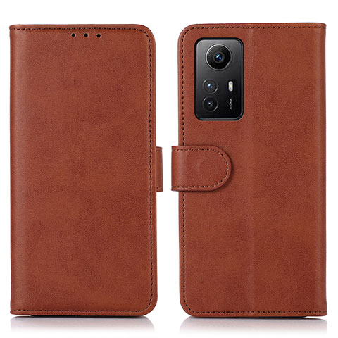 Custodia Portafoglio In Pelle Cover con Supporto N02P per Xiaomi Redmi Note 12S Marrone