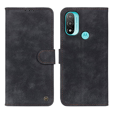 Custodia Portafoglio In Pelle Cover con Supporto N03P per Motorola Moto E40 Nero