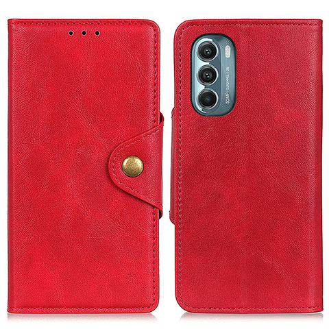 Custodia Portafoglio In Pelle Cover con Supporto N03P per Motorola Moto G Stylus (2022) 5G Rosso