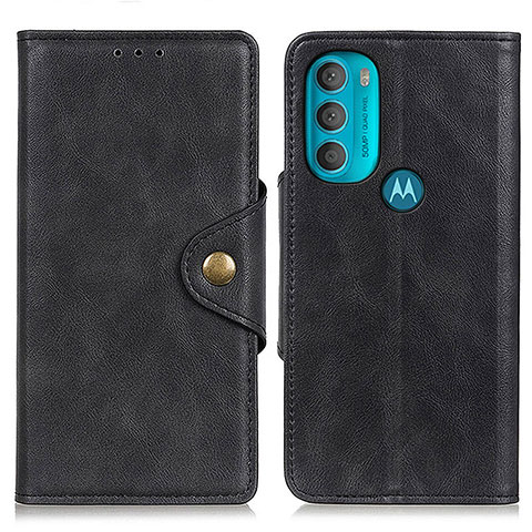 Custodia Portafoglio In Pelle Cover con Supporto N03P per Motorola Moto G71 5G Nero