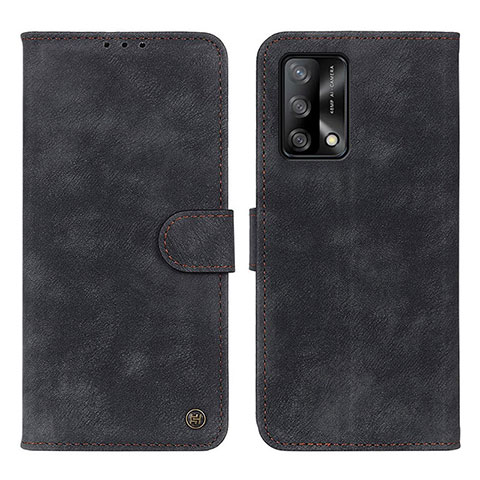 Custodia Portafoglio In Pelle Cover con Supporto N03P per Oppo A95 4G Nero