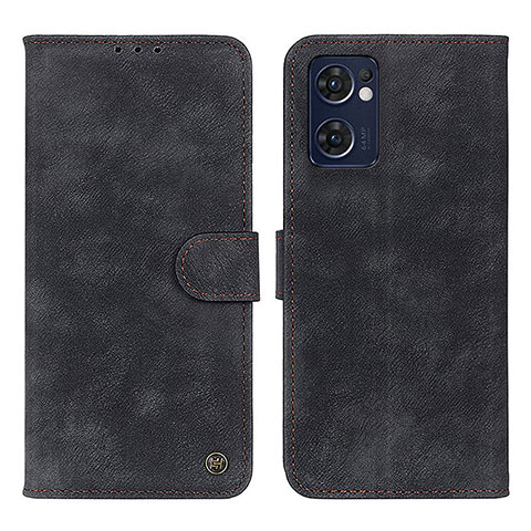 Custodia Portafoglio In Pelle Cover con Supporto N03P per Oppo Find X5 Lite 5G Nero