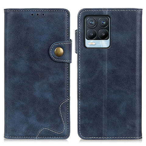 Custodia Portafoglio In Pelle Cover con Supporto N03P per Realme 8 4G Blu