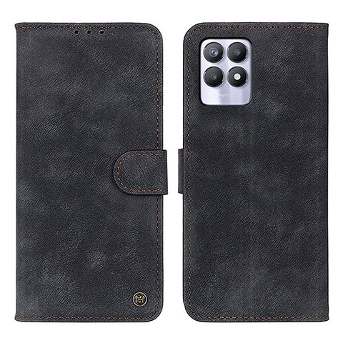 Custodia Portafoglio In Pelle Cover con Supporto N03P per Realme 8i Nero