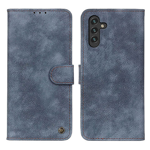 Custodia Portafoglio In Pelle Cover con Supporto N03P per Samsung Galaxy A04s Blu