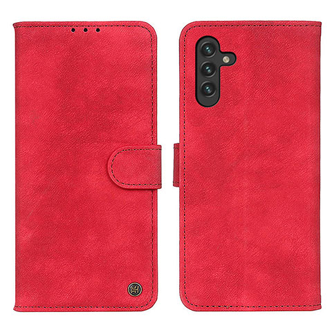 Custodia Portafoglio In Pelle Cover con Supporto N03P per Samsung Galaxy A04s Rosso