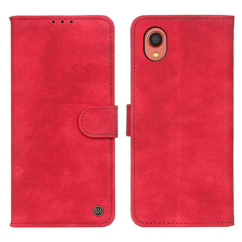 Custodia Portafoglio In Pelle Cover con Supporto N03P per Samsung Galaxy A22 5G SC-56B Rosso