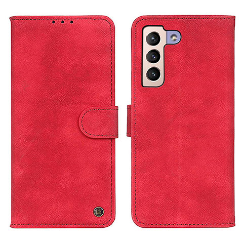 Custodia Portafoglio In Pelle Cover con Supporto N03P per Samsung Galaxy S21 FE 5G Rosso