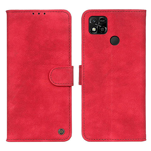 Custodia Portafoglio In Pelle Cover con Supporto N03P per Xiaomi POCO C3 Rosso