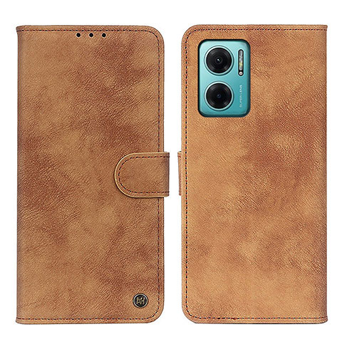 Custodia Portafoglio In Pelle Cover con Supporto N03P per Xiaomi Redmi 10 5G Marrone