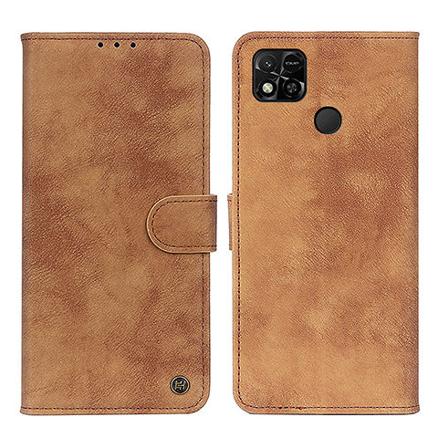 Custodia Portafoglio In Pelle Cover con Supporto N03P per Xiaomi Redmi 9 India Marrone