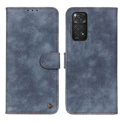 Custodia Portafoglio In Pelle Cover con Supporto N03P per Xiaomi Redmi Note 11 4G (2022) Blu