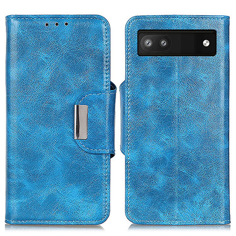 Custodia Portafoglio In Pelle Cover con Supporto N04P per Google Pixel 7a 5G Cielo Blu