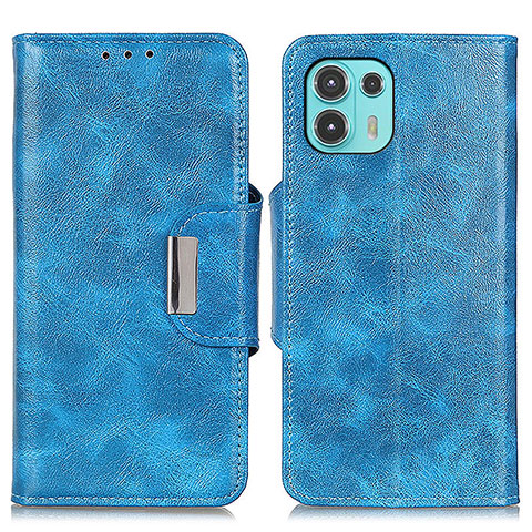 Custodia Portafoglio In Pelle Cover con Supporto N04P per Motorola Moto Edge 20 Lite 5G Cielo Blu