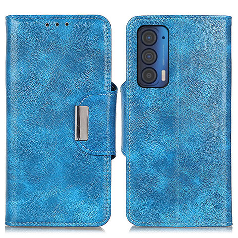 Custodia Portafoglio In Pelle Cover con Supporto N04P per Motorola Moto Edge (2021) 5G Cielo Blu